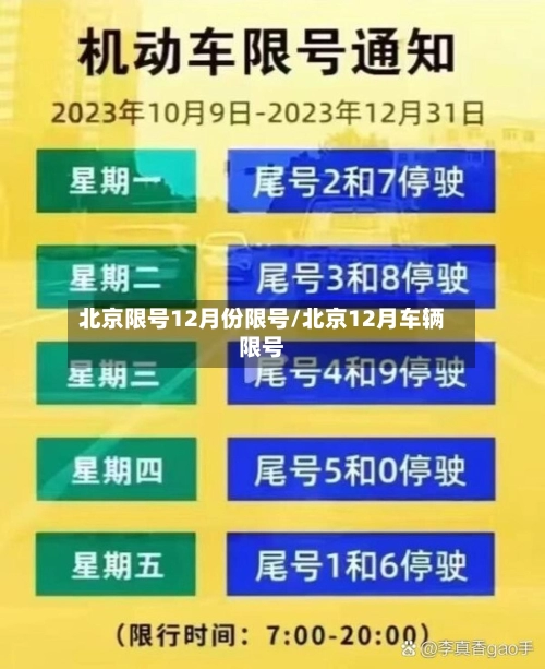 北京限号12月份限号/北京12月车辆限号
