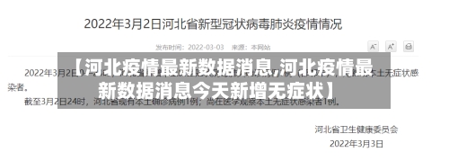【河北疫情最新数据消息,河北疫情最新数据消息今天新增无症状】-第2张图片