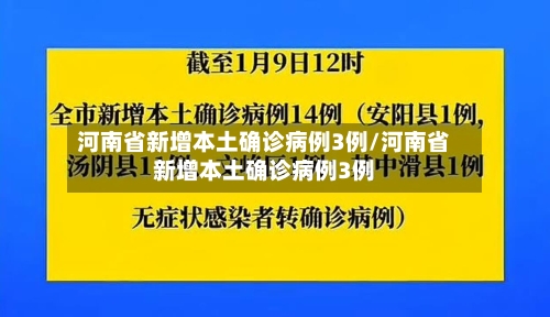 河南省新增本土确诊病例3例/河南省新增本土确诊病例3例-第2张图片