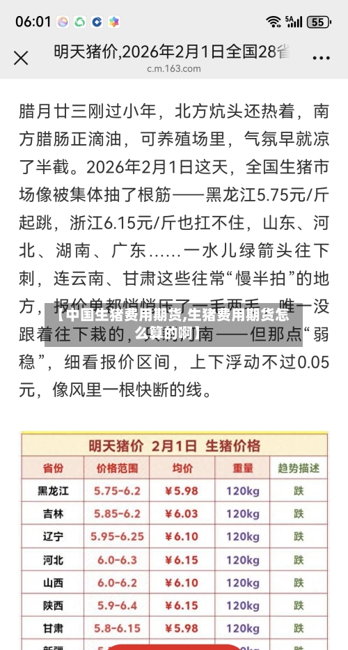 【中国生猪费用期货,生猪费用期货怎么算的啊】-第2张图片