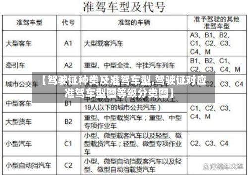 【驾驶证种类及准驾车型,驾驶证对应准驾车型图等级分类图】-第2张图片