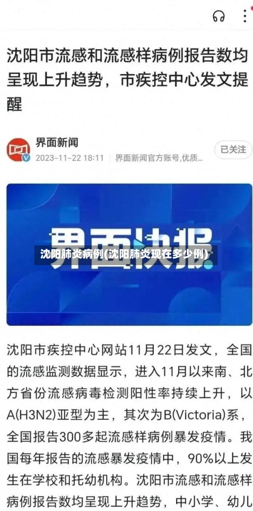 沈阳肺炎病例(沈阳肺炎现在多少例)-第2张图片