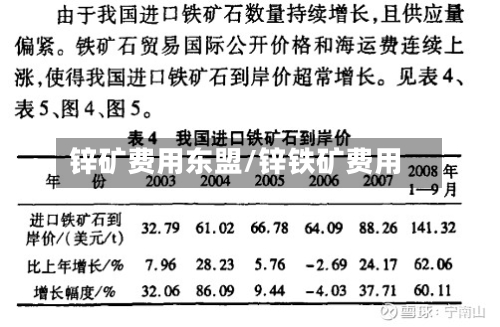 锌矿费用东盟/锌铁矿费用