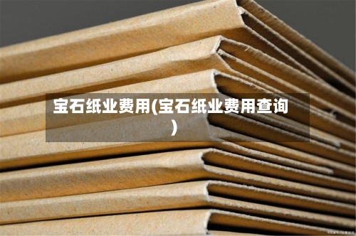 宝石纸业费用(宝石纸业费用查询)-第2张图片
