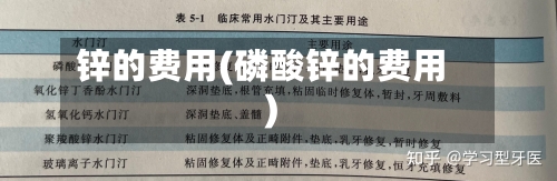 锌的费用(磷酸锌的费用)-第2张图片