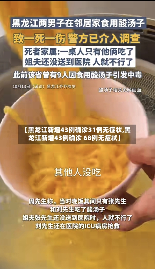 【黑龙江新增43例确诊31例无症状,黑龙江新增43例确诊 68例无症状】-第1张图片