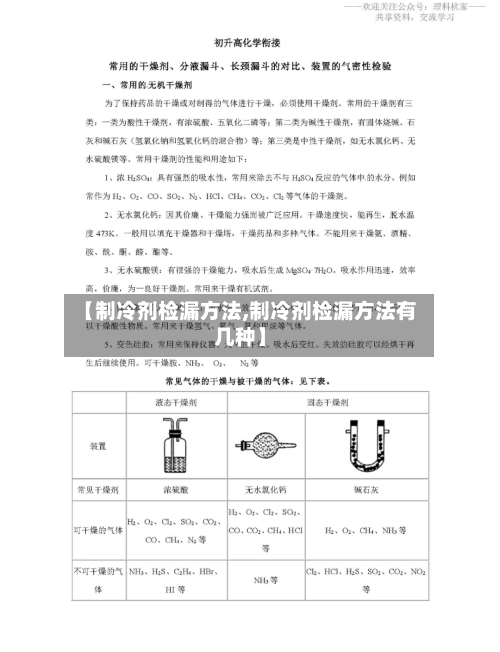 【制冷剂检漏方法,制冷剂检漏方法有几种】-第3张图片